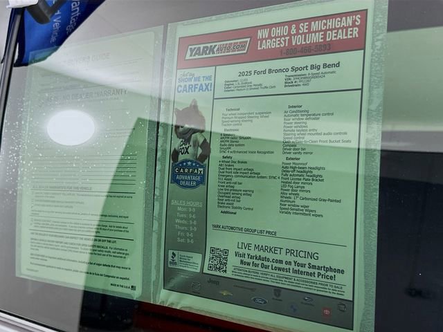 Certified 2025 Ford Bronco Sport Big Bend w/ Convenience Package image 14