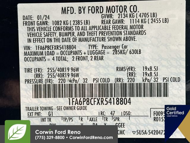 Certified 2024 Ford Mustang GT RWD image 34