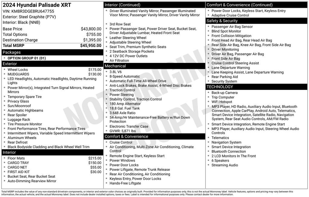 Used 2024 Hyundai Palisade XRT AWD/4WD image 5