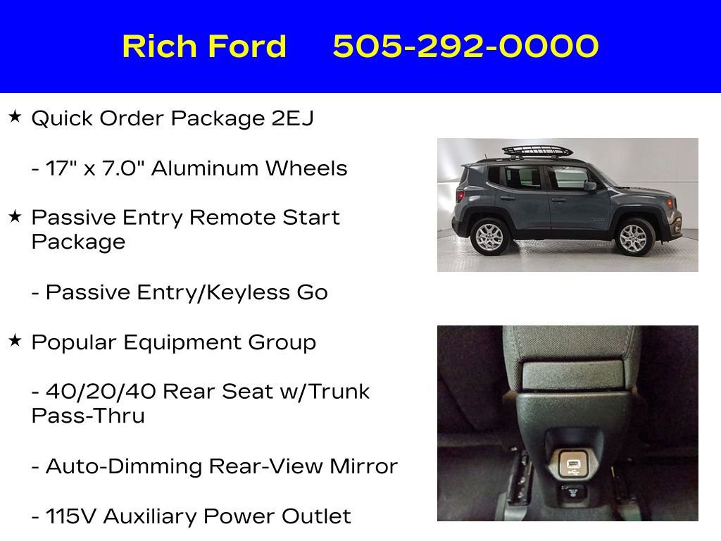 Used 2018 Jeep Renegade Latitude w/ Popular Equipment Group image 11