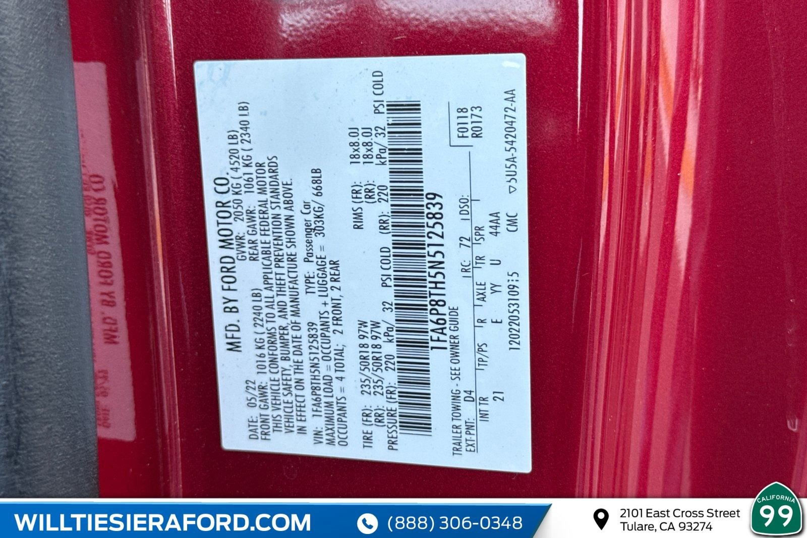 Certified 2022 Ford Mustang ECOBOOST w/ Equipment Group 101A image 17