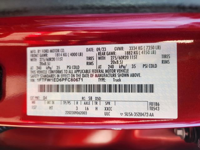 Certified 2023 Ford F150 Lariat w/ Equipment Group 502A High AWD/4WD image 28