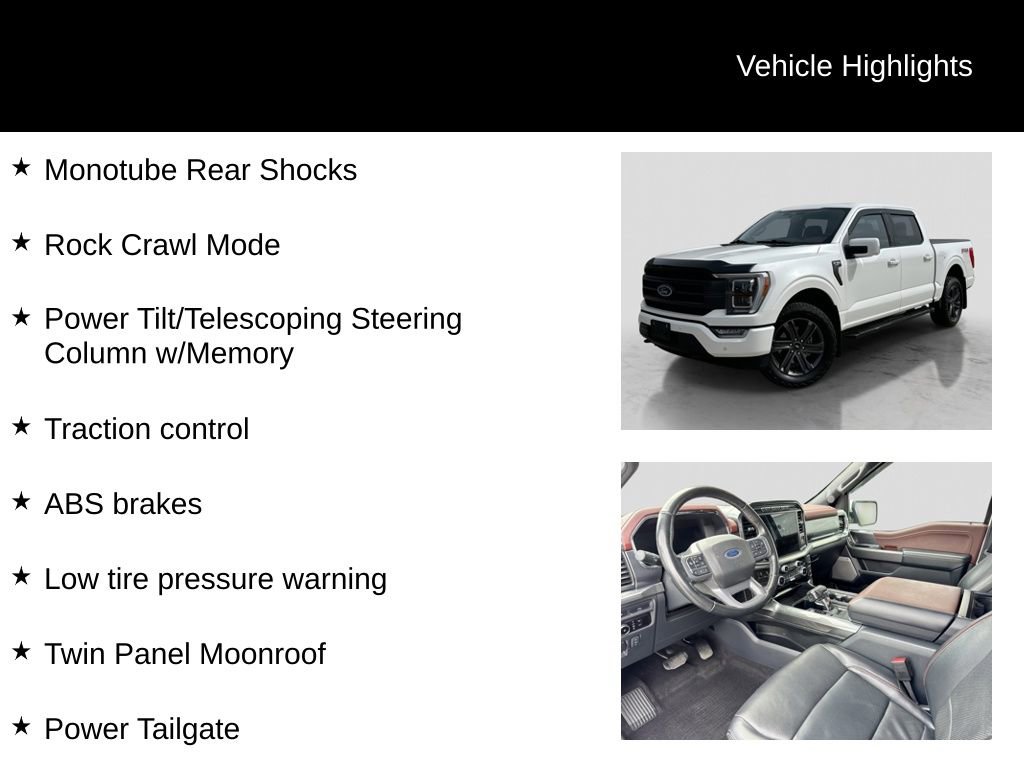 Certified 2023 Ford F150 Lariat w/ Equipment Group 502A High AWD/4WD image 31