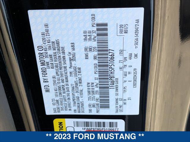 Certified 2023 Ford Mustang EcoBoost Fastback w/ Equipment Group 101A image 24