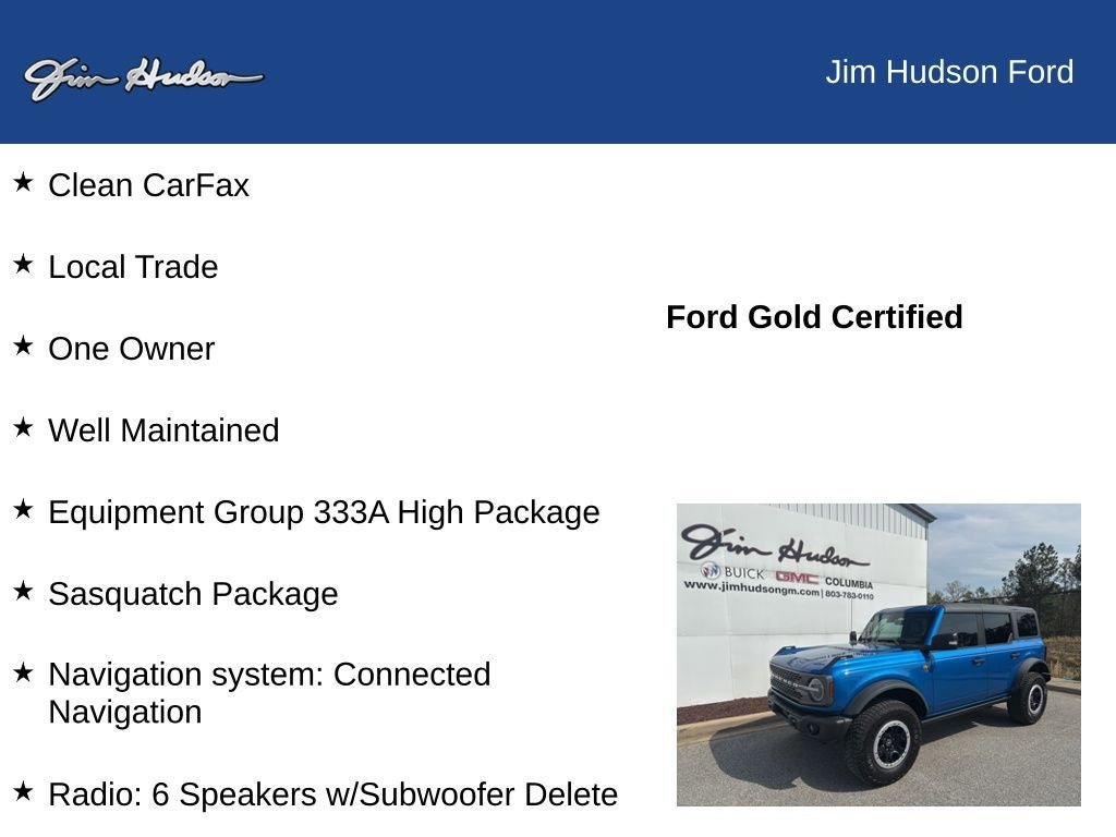 Certified 2023 Ford Bronco Badlands w/ Sasquatch Package AWD/4WD image 10