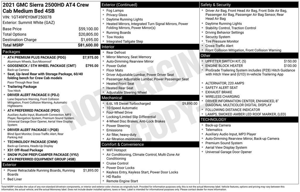 Used 2021 GMC Sierra 2500 AT4 w/ AT4 Premium Plus Package image 9