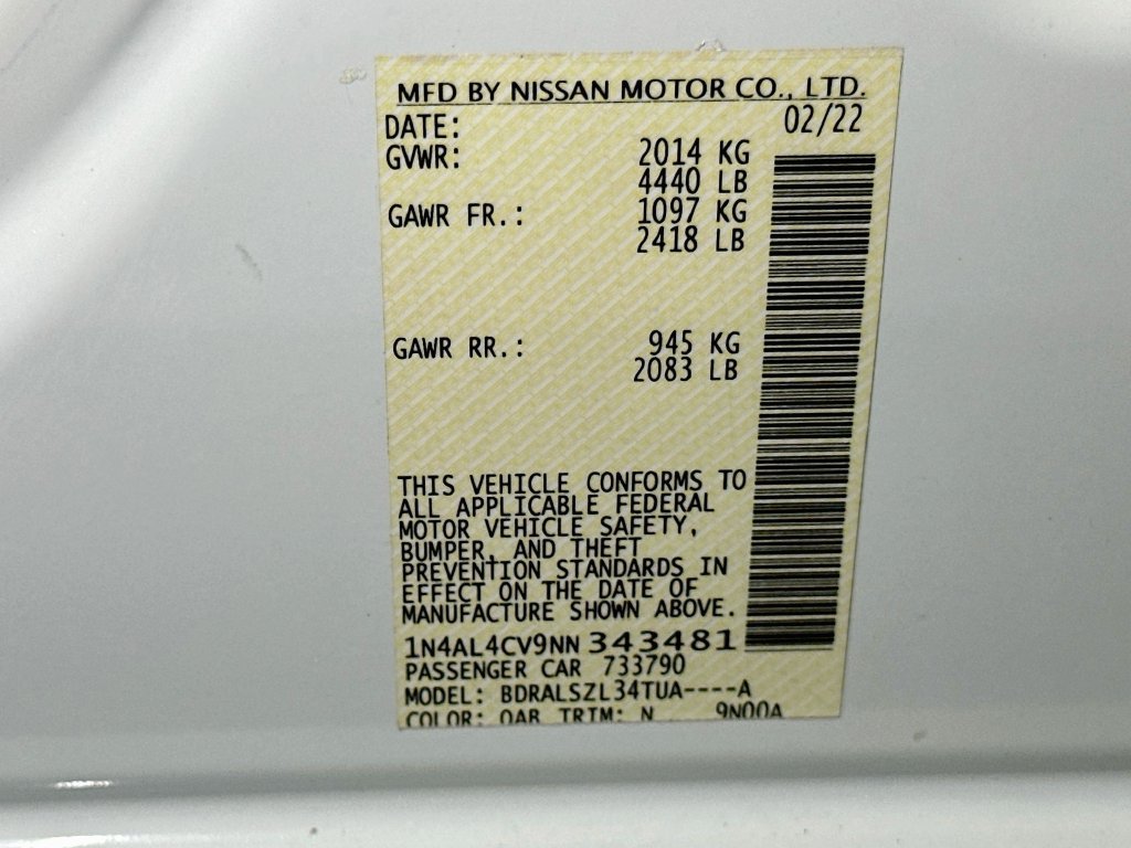Used 2022 Nissan Altima 2.0 SR FWD image 24