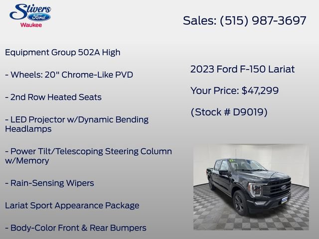 Certified 2023 Ford F150 Lariat w/ Equipment Group 502A High AWD/4WD image 16
