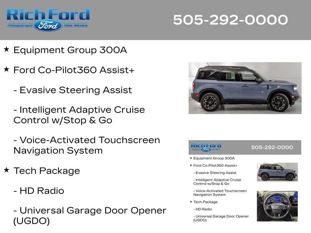 Certified 2024 Ford Bronco Sport Outer Banks w/ Tech Package AWD/4WD image 12