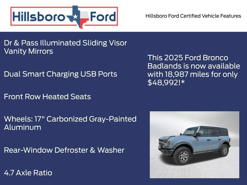 Certified 2025 Ford Bronco Badlands AWD/4WD image 17