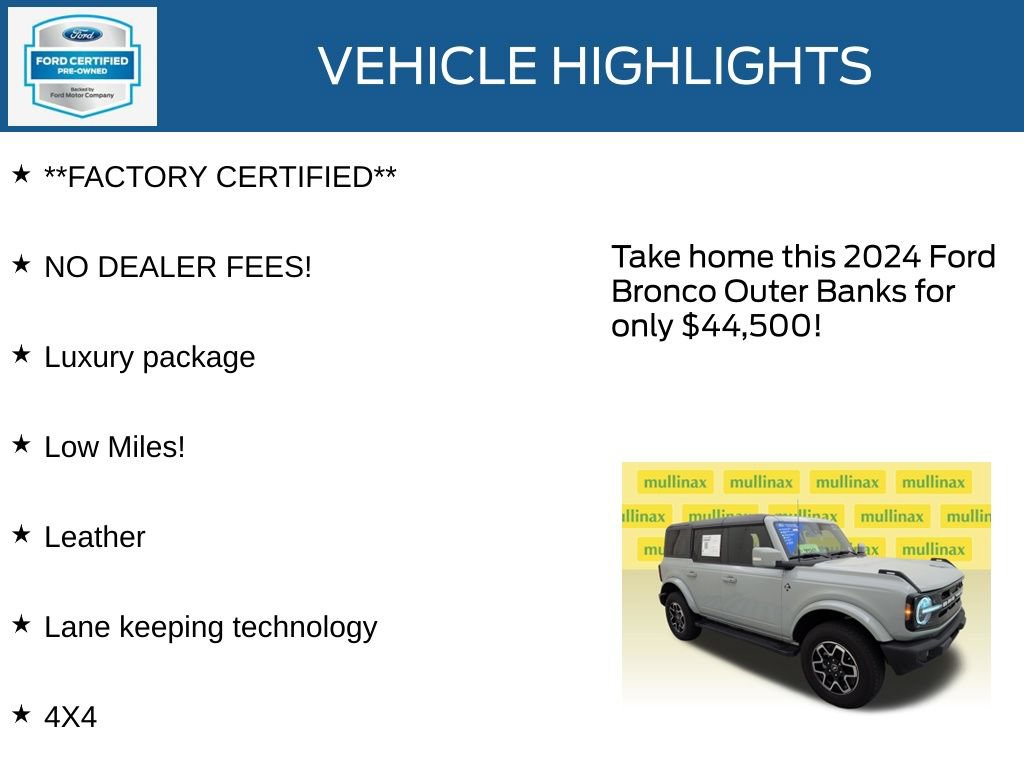 Certified 2024 Ford Bronco Outer Banks AWD/4WD image 12