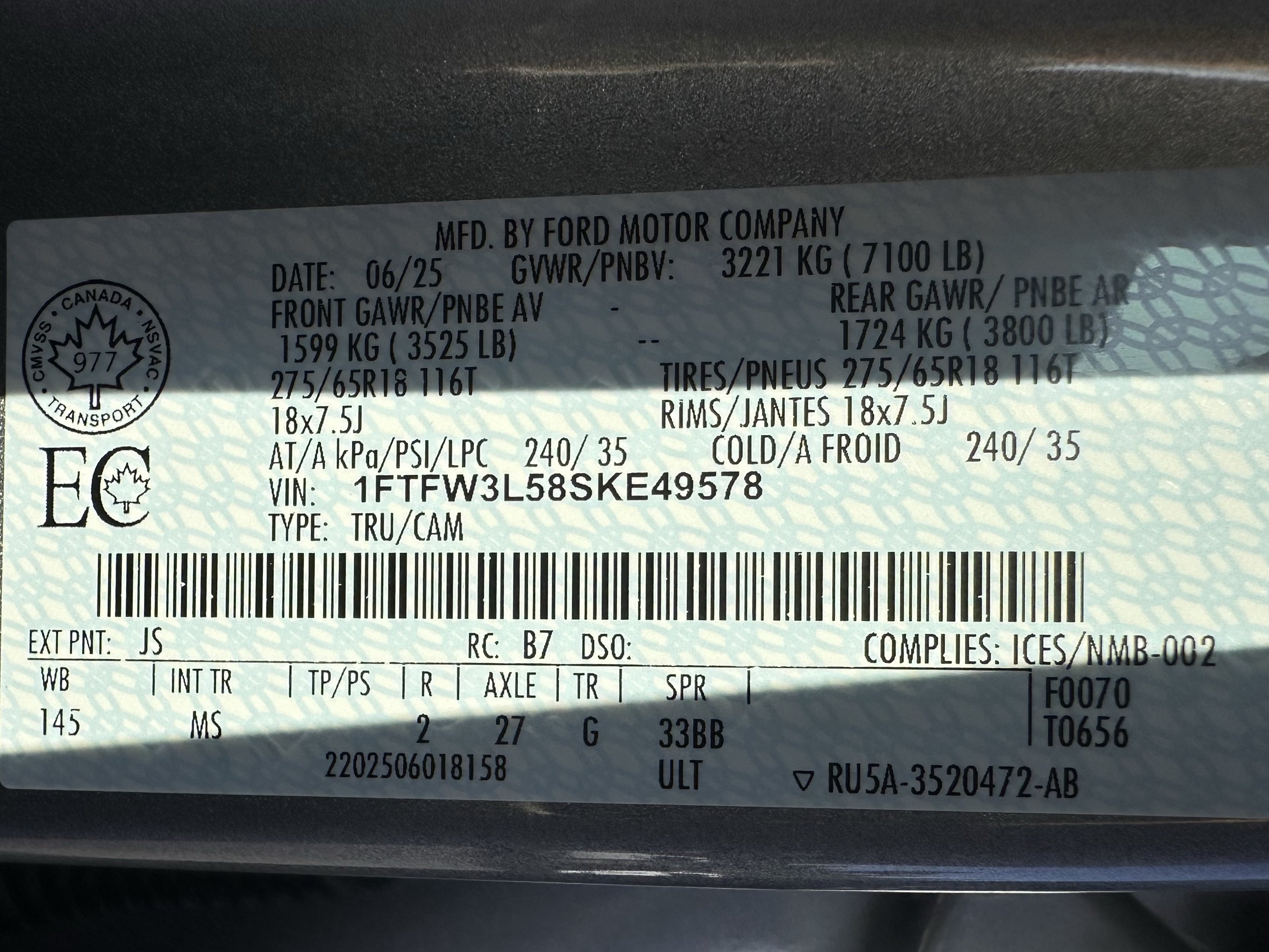 Certified 2025 Ford F150 XLT w/ Equipment Group 301A Standard AWD/4WD image 28