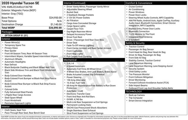 Used 2020 Hyundai Tucson SE AWD/4WD image 4