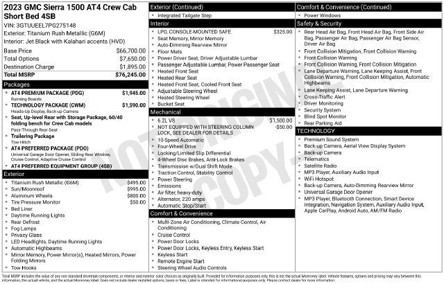 Used 2023 GMC Sierra 1500 AT4 w/ AT4 Premium Package AWD/4WD image 6