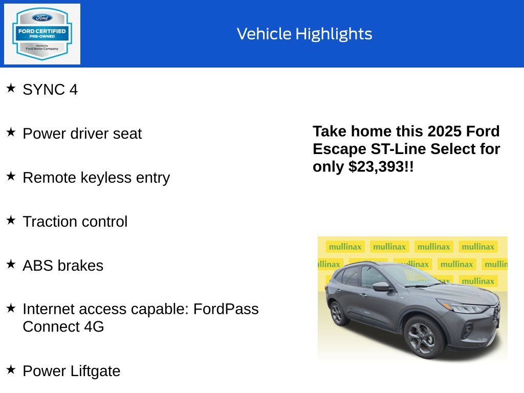 Certified 2025 Ford Escape ST-Line Select AWD/4WD image 18