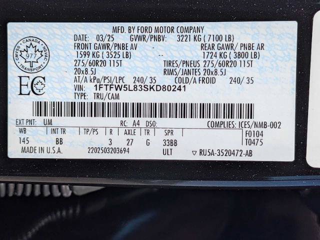 Certified 2025 Ford F150 Lariat AWD/4WD image 29