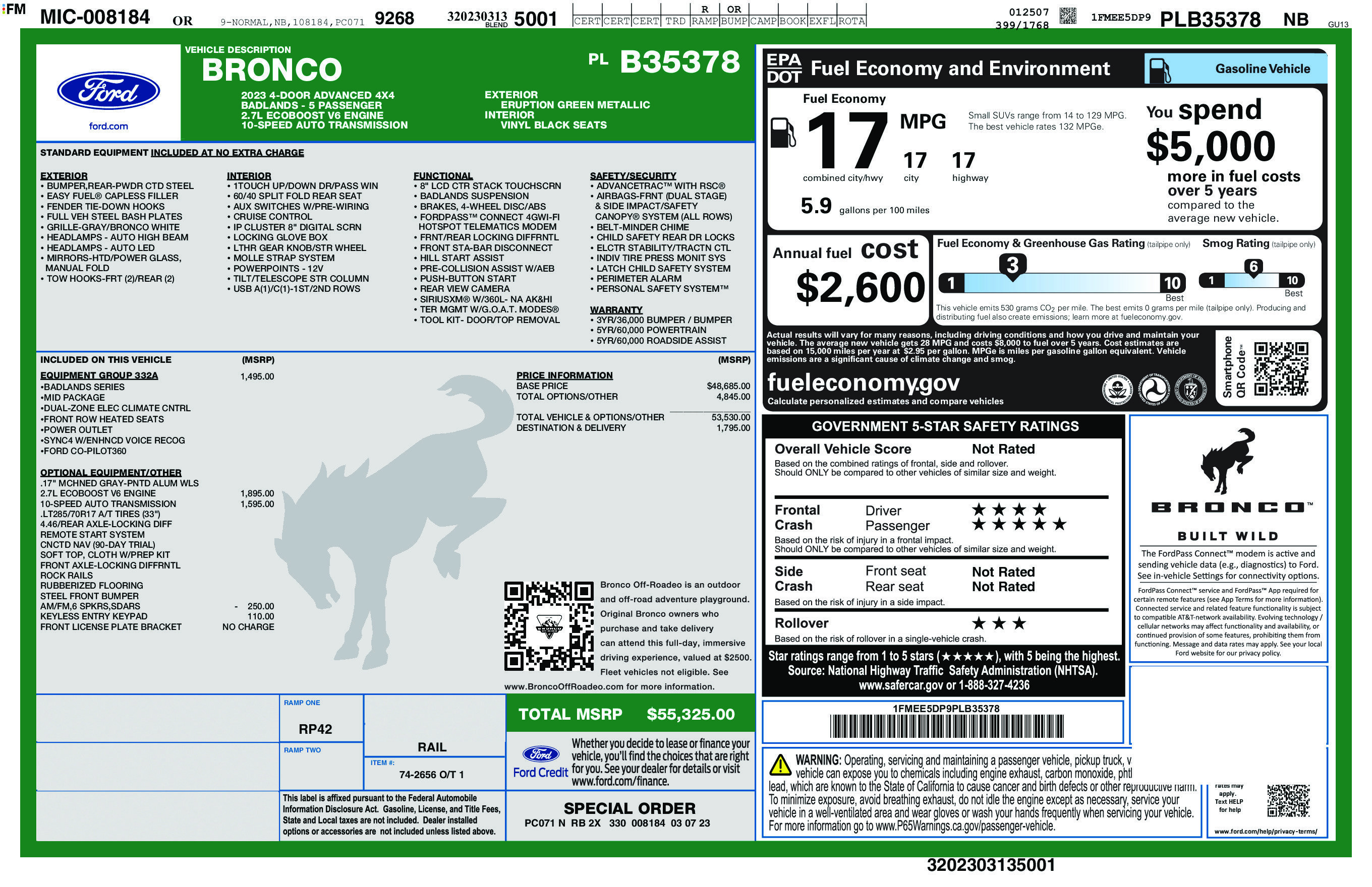 Certified 2023 Ford Bronco Badlands AWD/4WD image 10