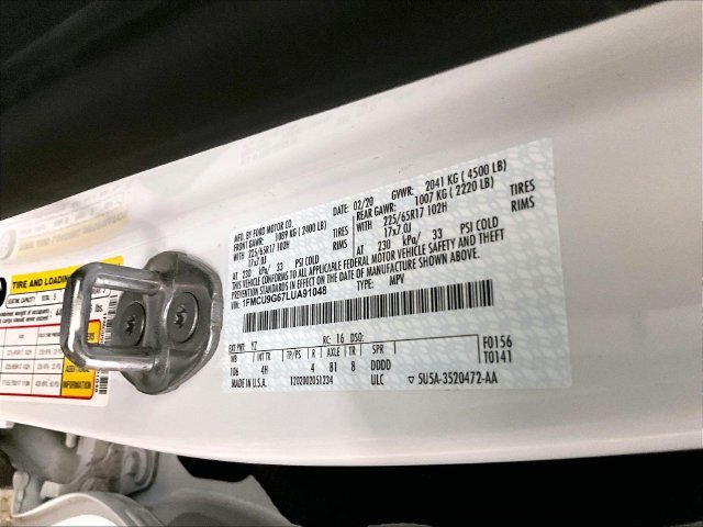Certified 2020 Ford Escape SE AWD/4WD image 32