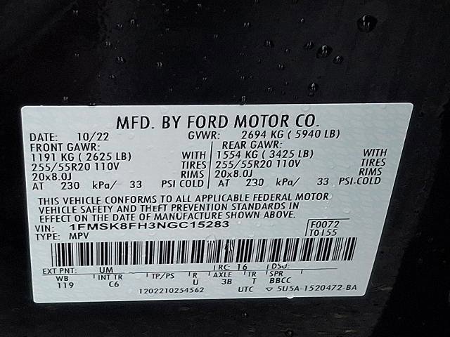 Certified 2022 Ford Explorer Limited w/ Limited Technology Package image 30