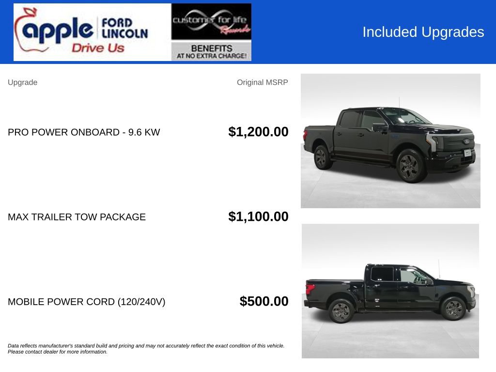 Certified 2024 Ford F150 Lightning Flash w/ Max Trailer Tow Package AWD/4WD image 4