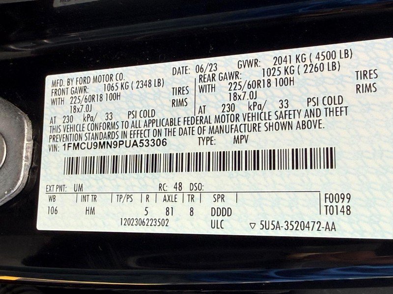 Certified 2023 Ford Escape ST-Line w/ Tech Pack #1 AWD/4WD image 30