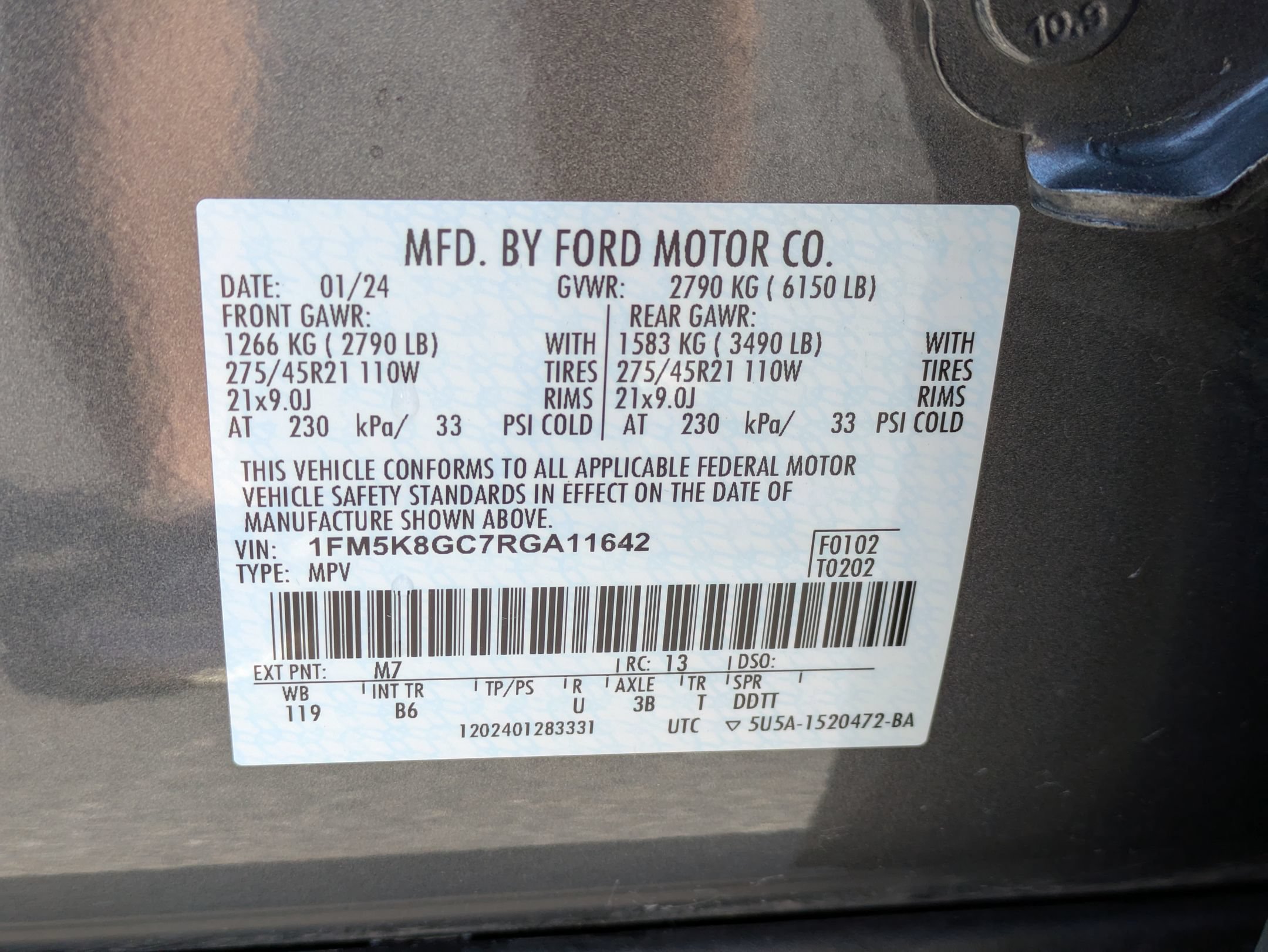 Certified 2024 Ford Explorer ST w/ Equipment Group 401A AWD/4WD image 27