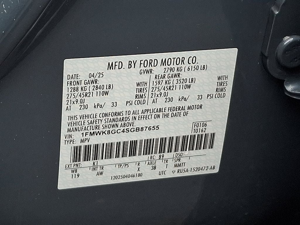 Certified 2025 Ford Explorer ST w/ Sun And Sound Package AWD/4WD image 28