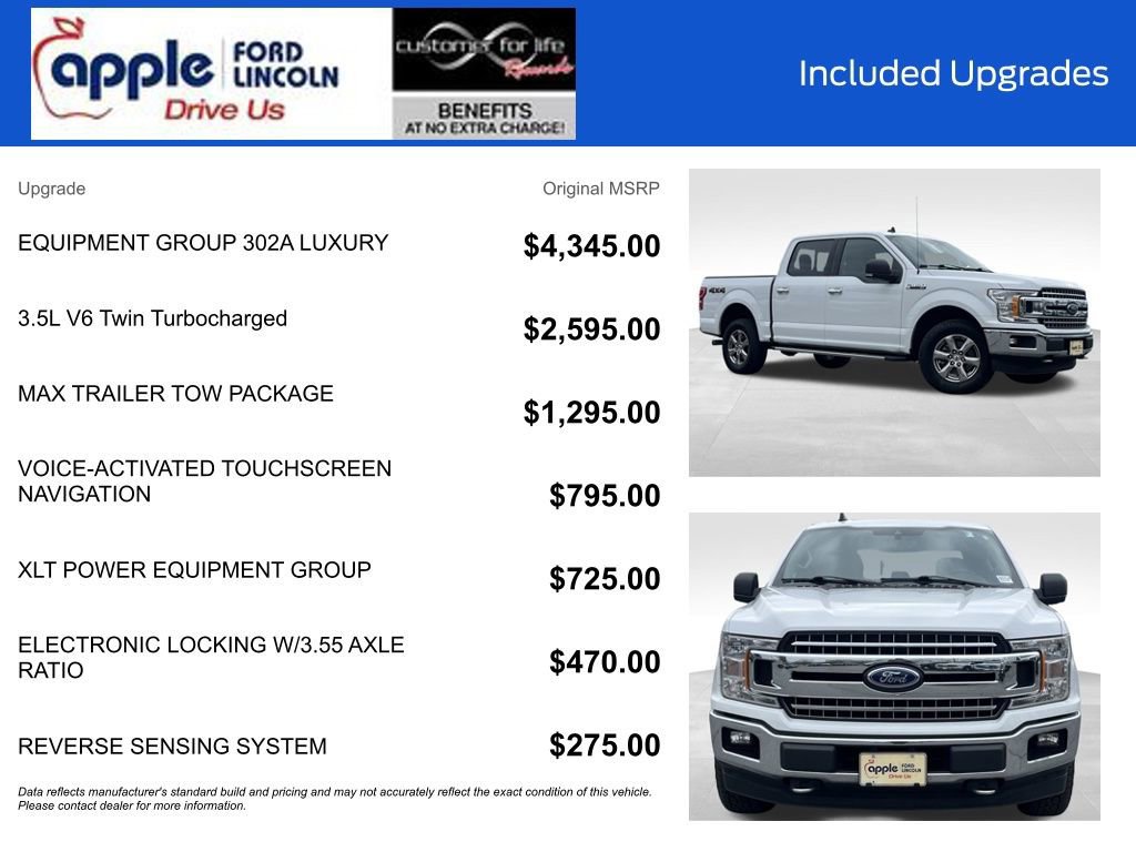 Certified 2019 Ford F150 XLT w/ Equipment Group 302A Luxury image 16