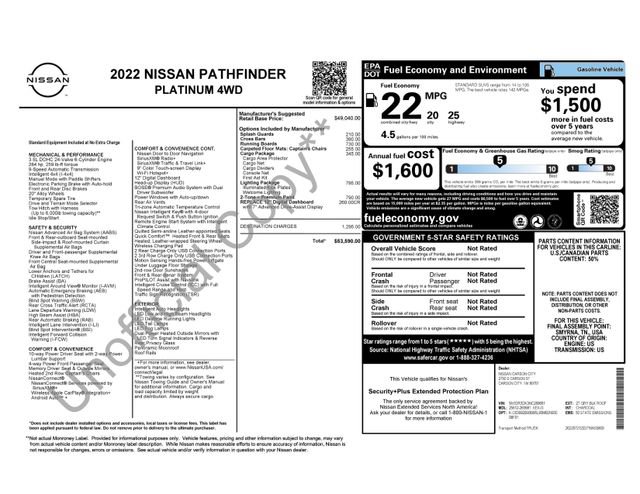 Used 2022 Nissan Pathfinder Platinum w/ Lighting Package (N93) AWD/4WD image 40