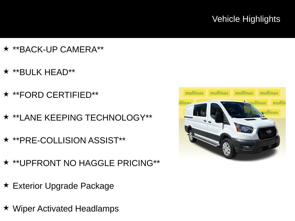 Certified 2025 Ford Transit 250 Low Roof w/ Exterior Upgrade Package RWD image 13
