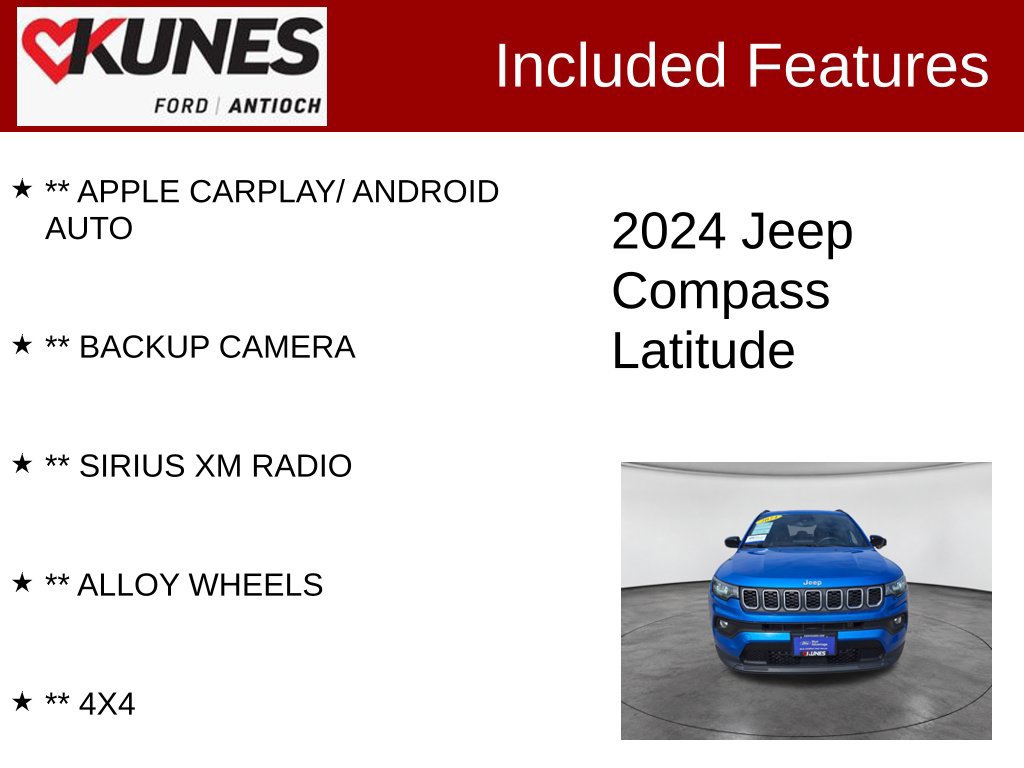 Used 2024 Jeep Compass Latitude AWD/4WD image 3
