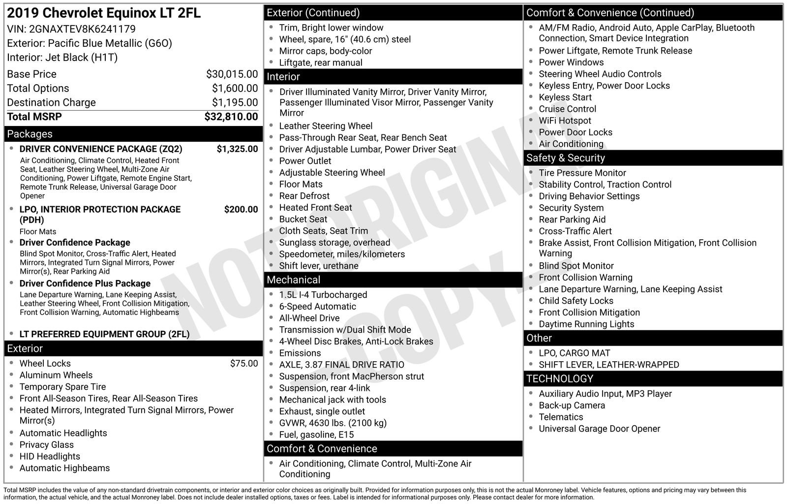 Used 2019 Chevrolet Equinox LT w/ Driver Convenience Package image 4