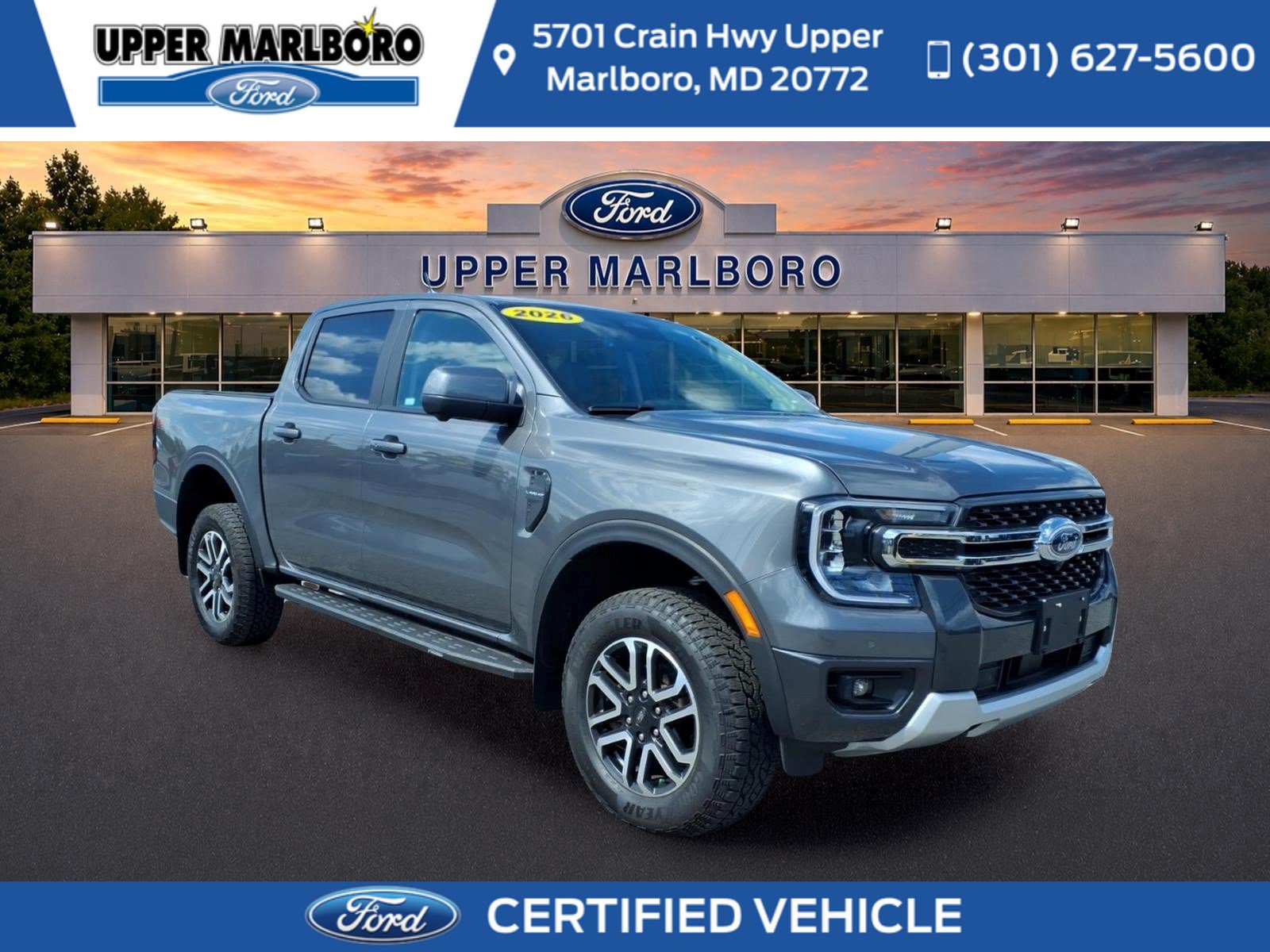 Certified 2026 Ford Ranger Lariat w/ FX4 Off-Road Package AWD/4WD image 1