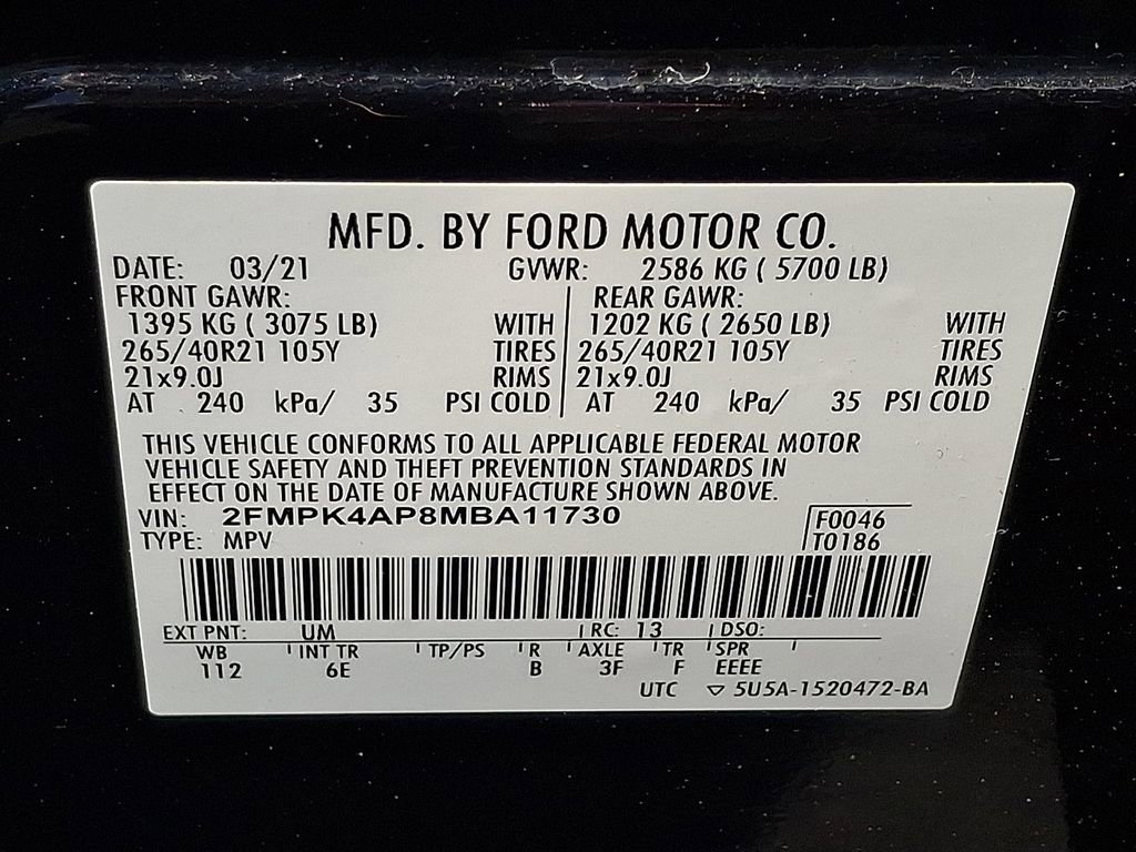 Certified 2021 Ford Edge ST w/ Equipment Group 401A AWD/4WD image 28