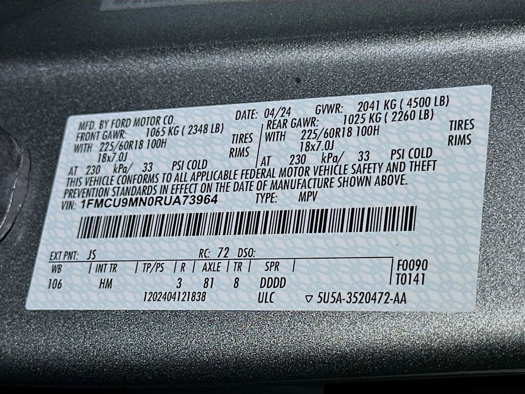 Certified 2024 Ford Escape ST-Line image 21