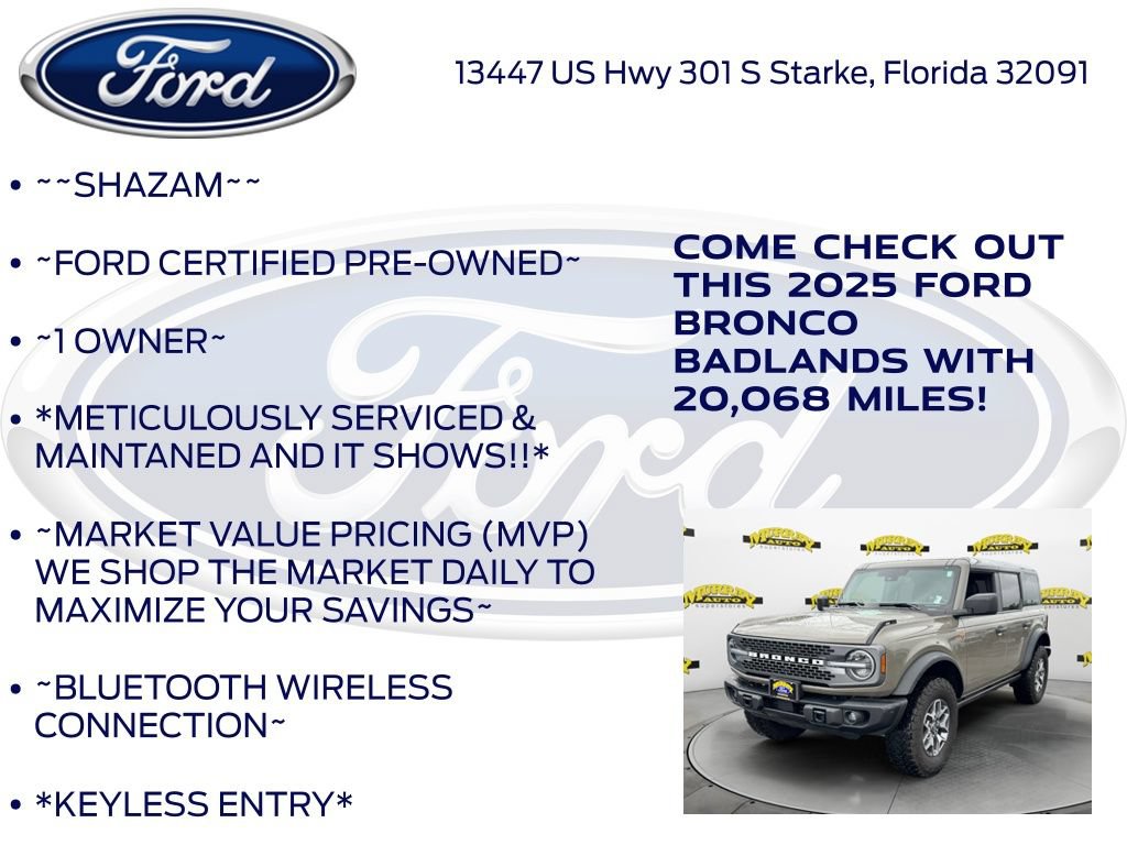 Certified 2025 Ford Bronco Badlands AWD/4WD image 6