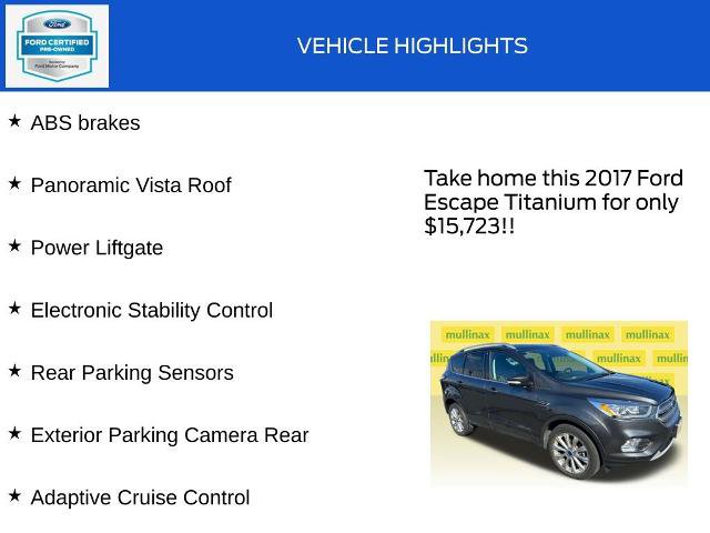 Certified 2017 Ford Escape Titanium w/ Equipment Group 301A AWD/4WD image 19