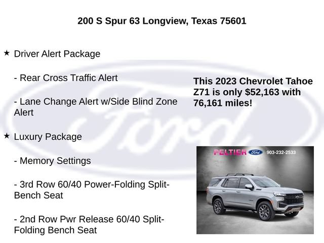 Used 2023 Chevrolet Tahoe Z71 w/ Luxury Package AWD/4WD image 20