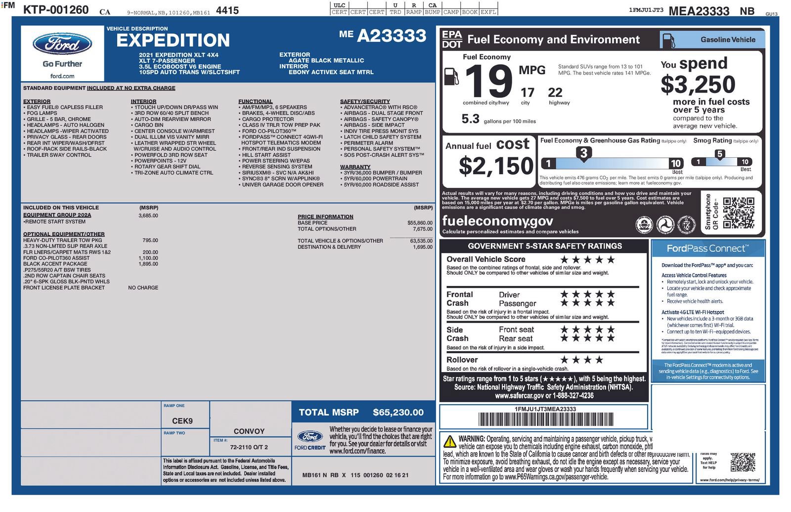 Certified 2021 Ford Expedition XLT AWD/4WD image 36