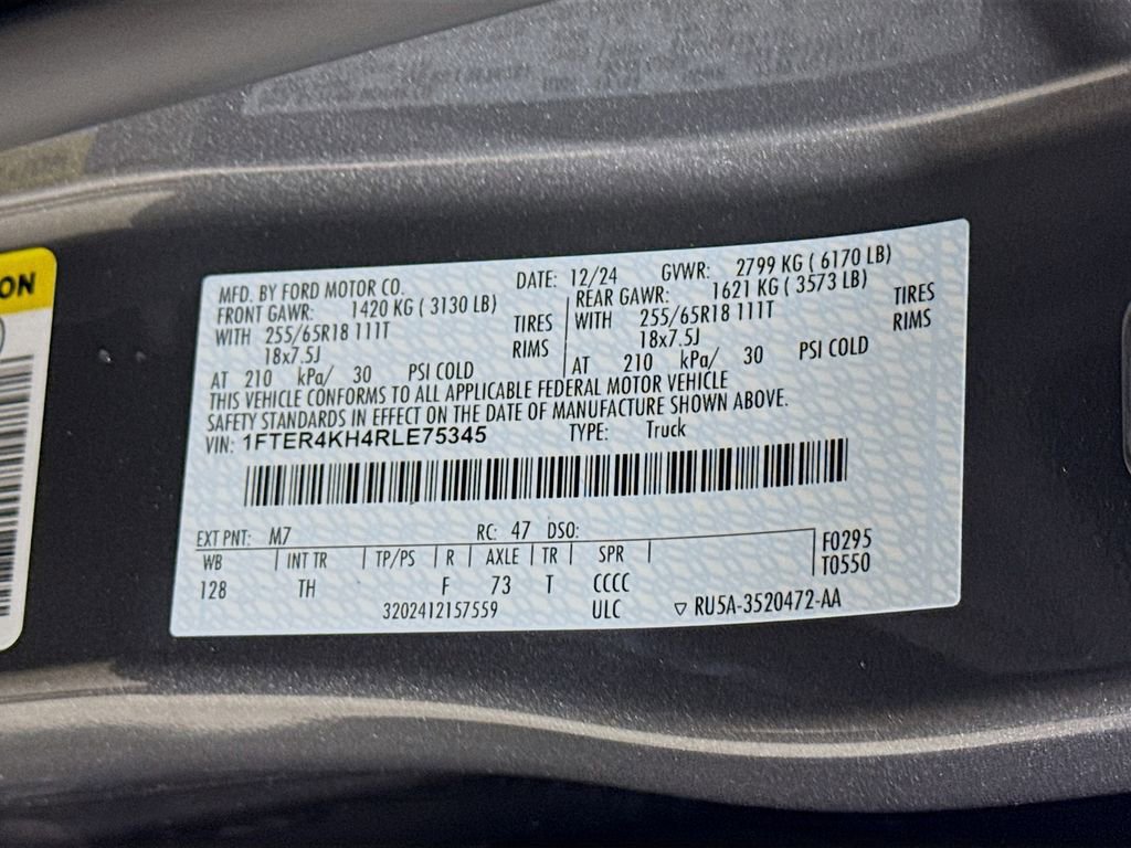 Certified 2024 Ford Ranger Lariat w/ Trailer Tow Package AWD/4WD image 33