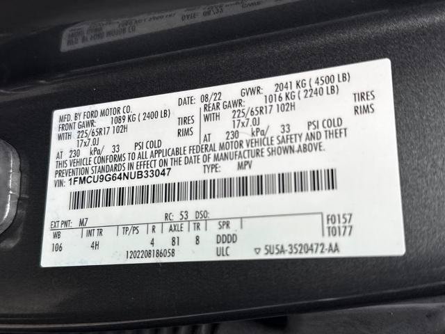 Certified 2022 Ford Escape SE AWD/4WD image 21
