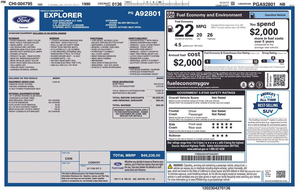 Certified 2023 Ford Explorer XLT w/ Equipment Group 202A AWD/4WD image 27