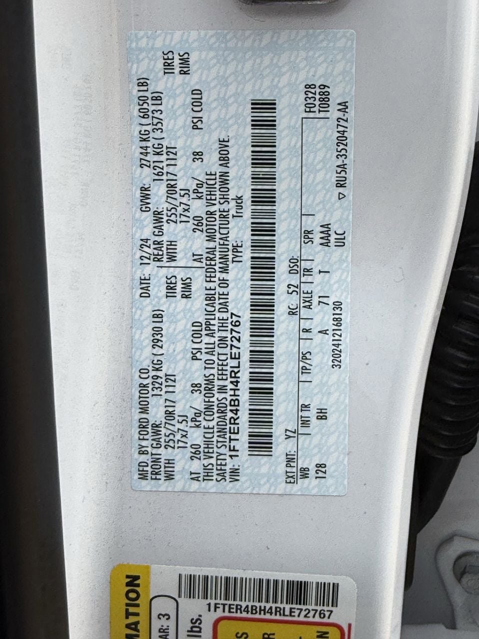 Certified 2024 Ford Ranger XL RWD image 29