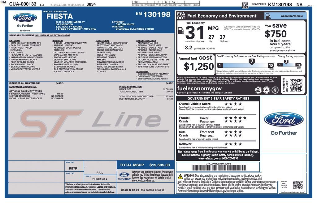 Certified 2019 Ford Fiesta ST-Line image 33