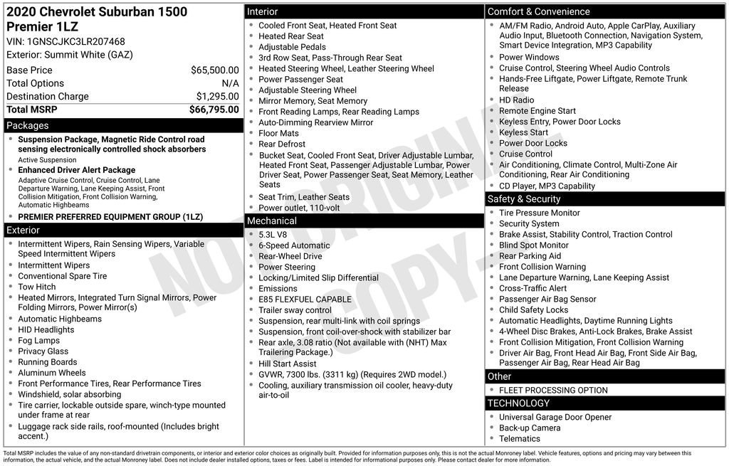 Used 2020 Chevrolet Suburban Premier image 35