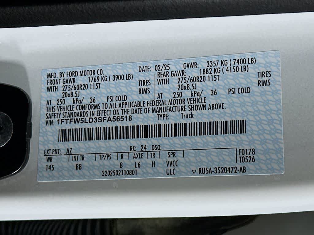 Certified 2025 Ford F150 Lariat w/ Equipment Group 502A High AWD/4WD image 23