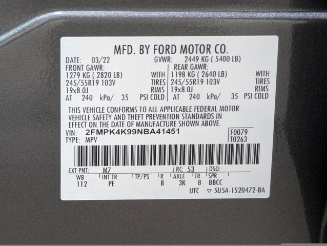Certified 2022 Ford Edge Titanium w/ Equipment Group 301A AWD/4WD image 25