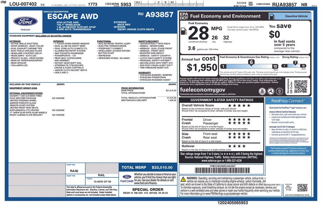 Certified 2024 Ford Escape Active AWD/4WD image 25