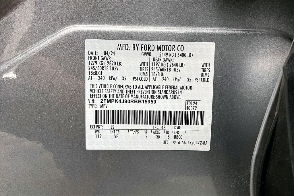 Certified 2024 Ford Edge SEL w/ Convenience Package AWD/4WD image 35