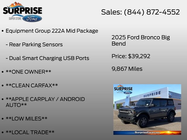 Certified 2025 Ford Bronco Big Bend AWD/4WD image 13